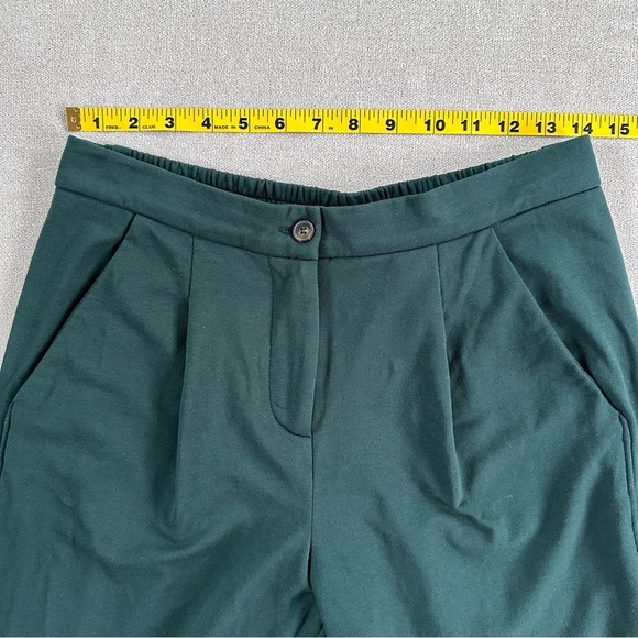 Paisie Cotton Ankle Trousers. Green. Size 6 (UK Size 10). - Picture 6 of 8
